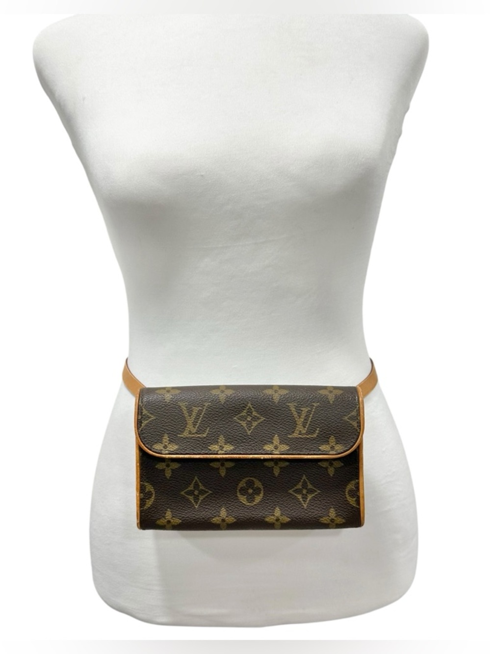 Louis Vuitton Monogram Florentine Leather & Vachetta Pochette Belt Bag XS - Picture 8 of 15